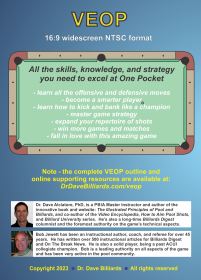 Video Encyclopedia of One Pocket (VEOP) case artwork - back